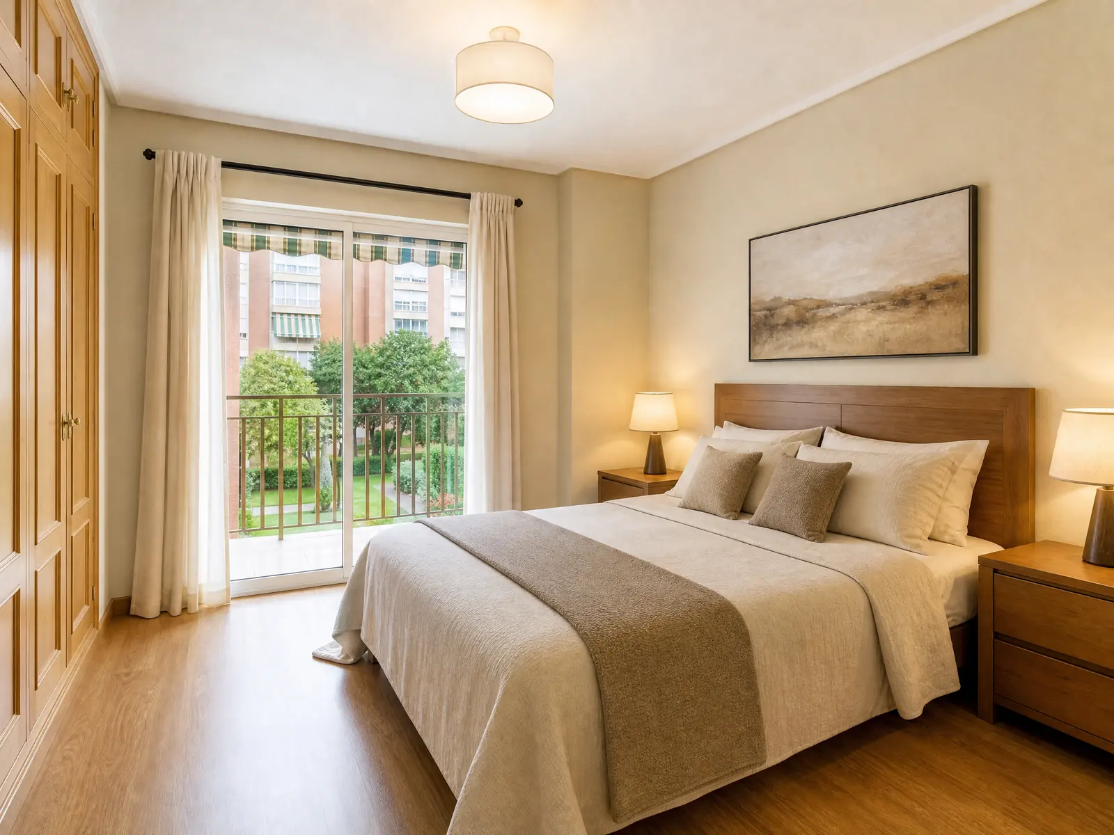 Camera da letto · Appartamento con vista sul giardino