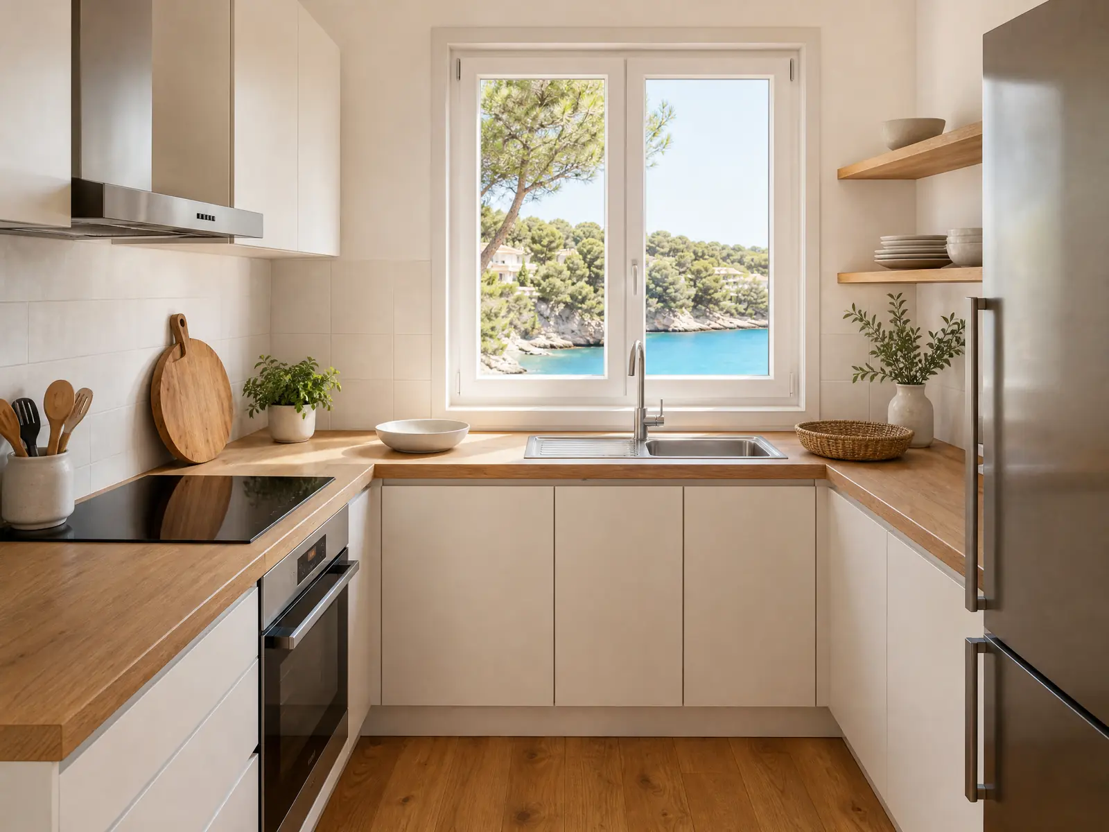 Cocina · Apartamento frente a la cala