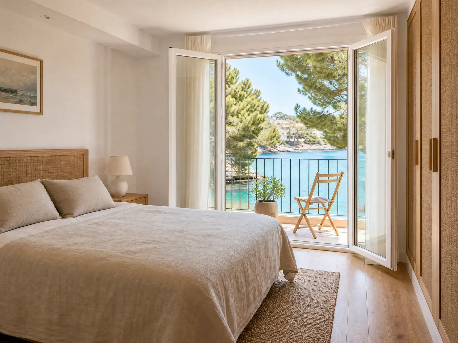 Dormitorio · Apartamento frente a la cala