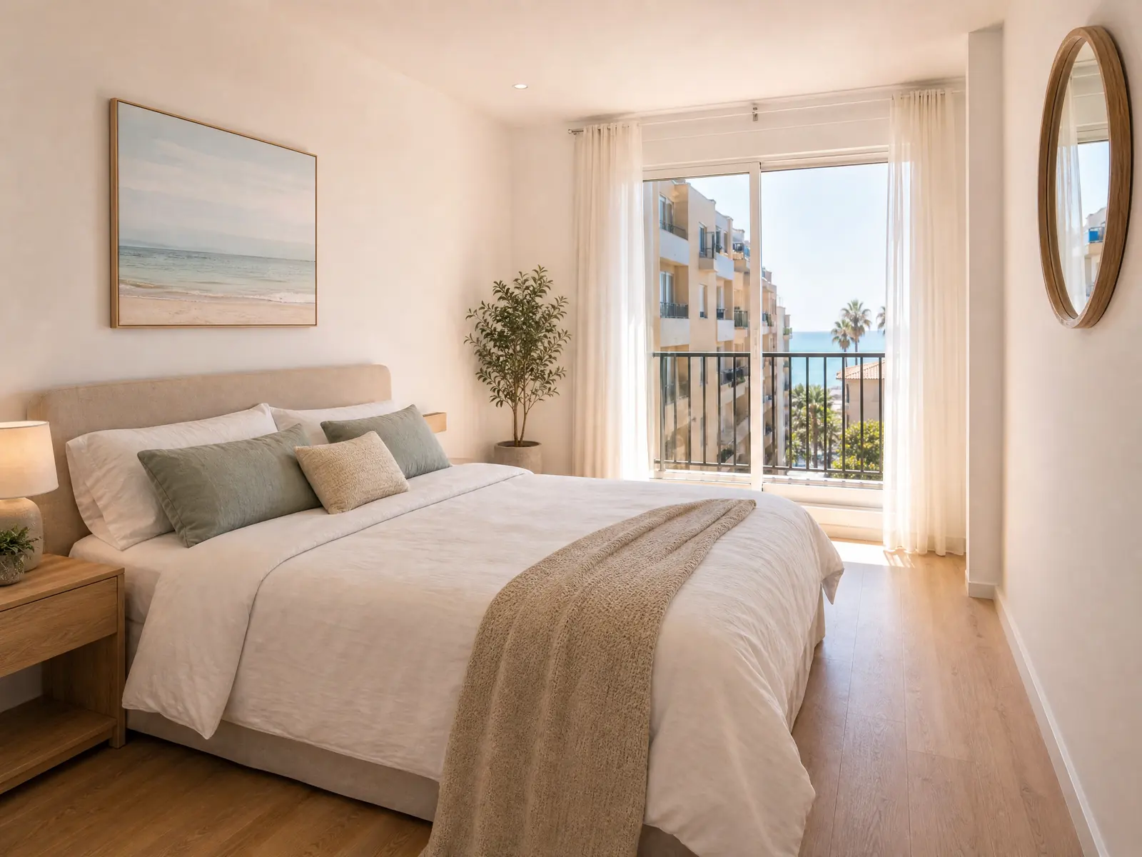 Dormitorio · Piso luminoso cerca del mar